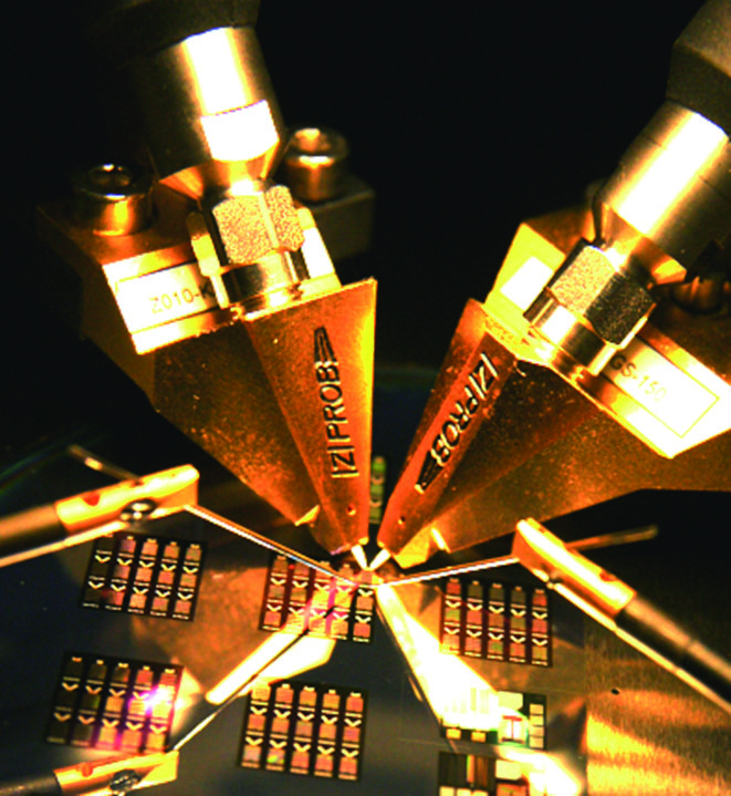 HF-MEMS-Schalter-Test. Foto: Fraunhofer ENAS