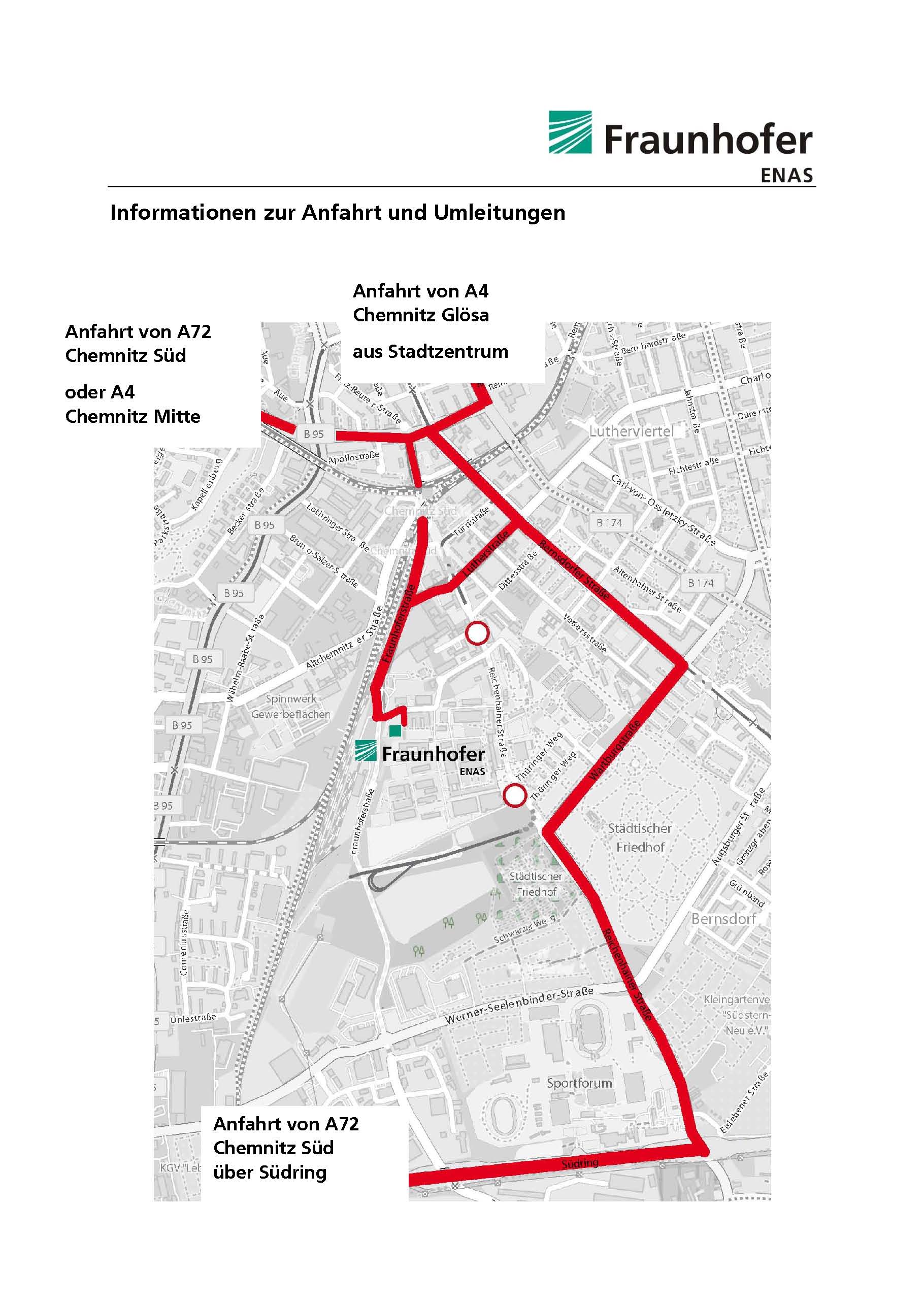 Anfahrt Umleitung 27. Chemnitzer Seminar
