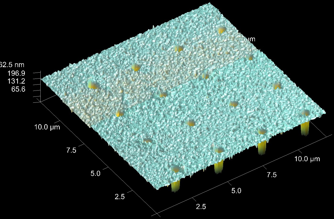Measurement example DT mode: Vias (200 nm deep; 500 nm wide).