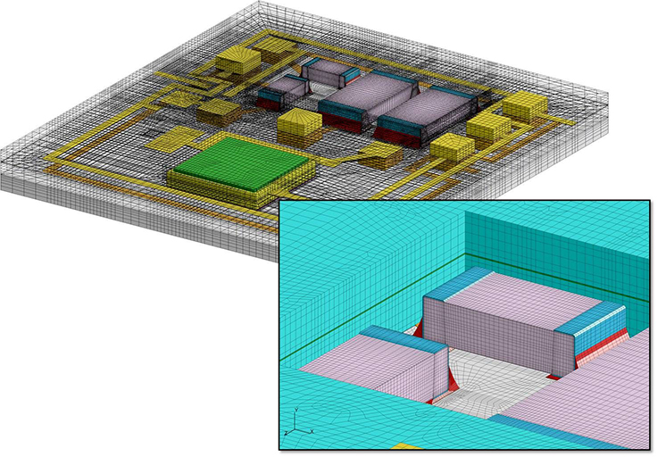 2D/3D wafer-level integration of a power module.