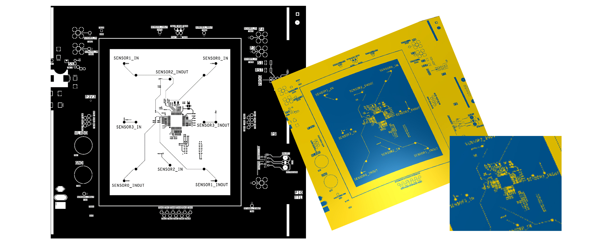 Input image (left) and material assignment with the ABAQUS user routine (right & zoomed down).