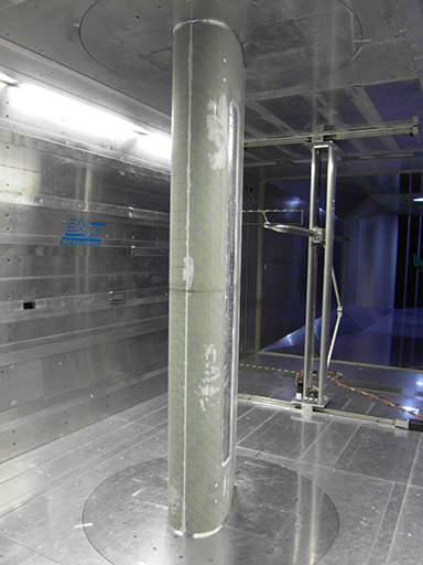 Wind tunnel modell equipped with actuators at DNW Braunschweig