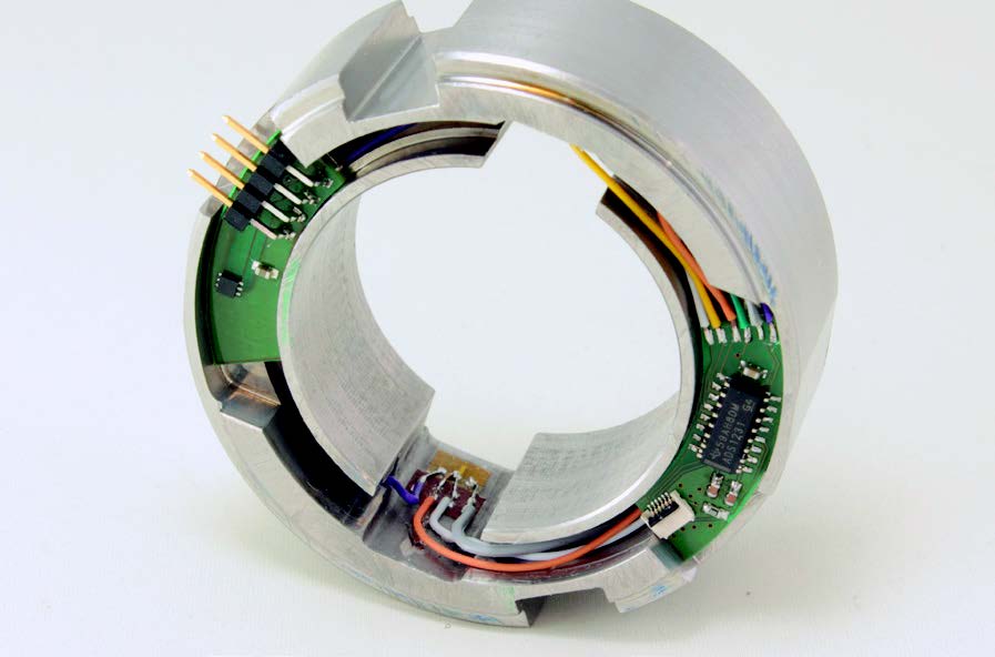 Sensor ring (with temperature / force sensors and interface electronics).